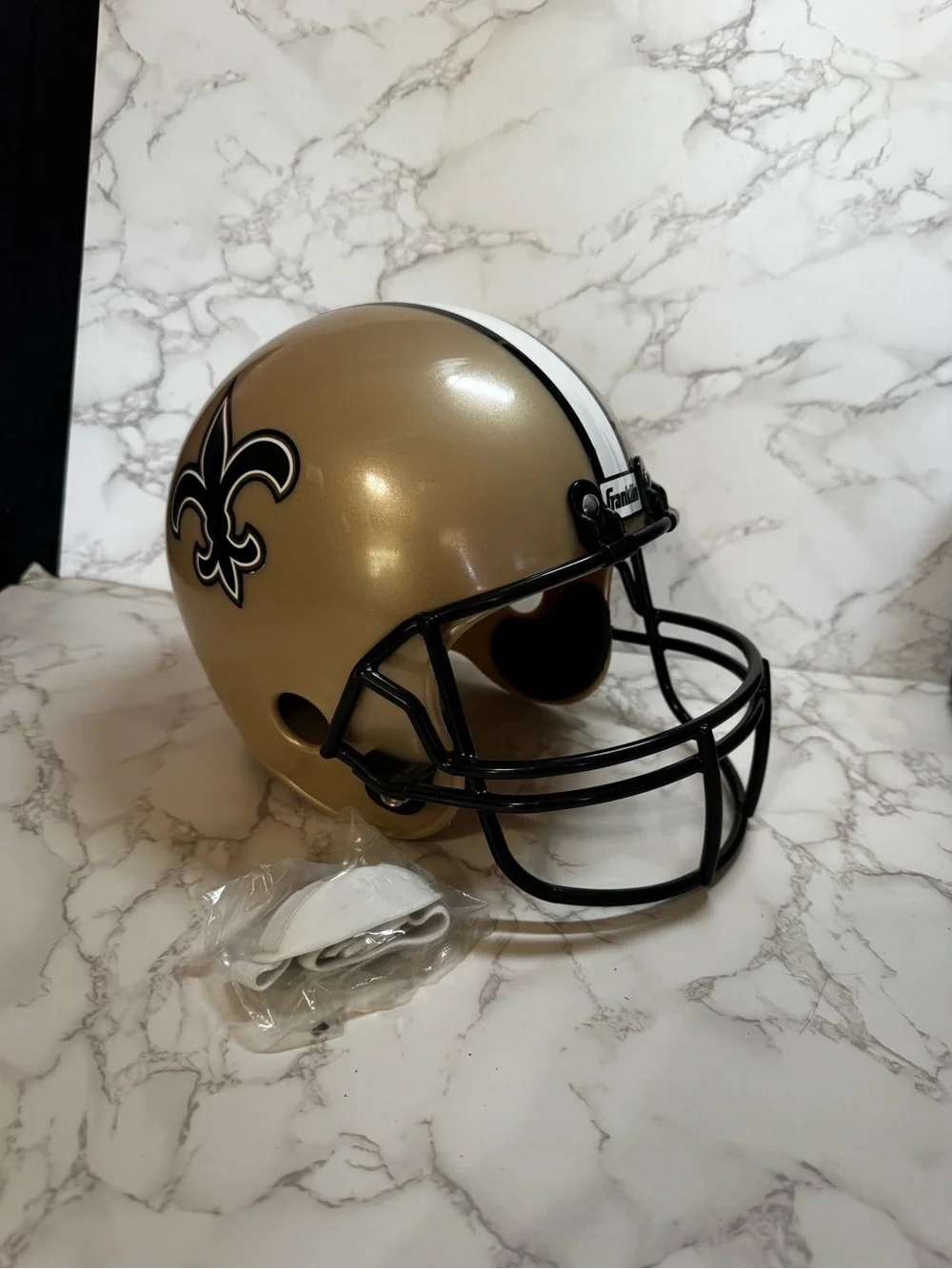 New Orleans Saints Gold & Black Helmet and Apparel Fan Set